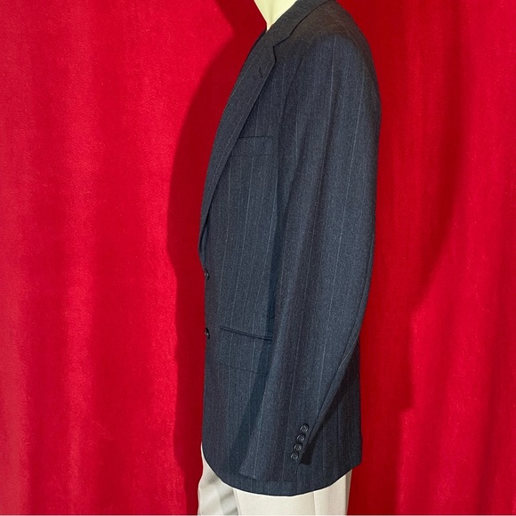 Wool men suit dark grey 40L - Picture 7 of 16